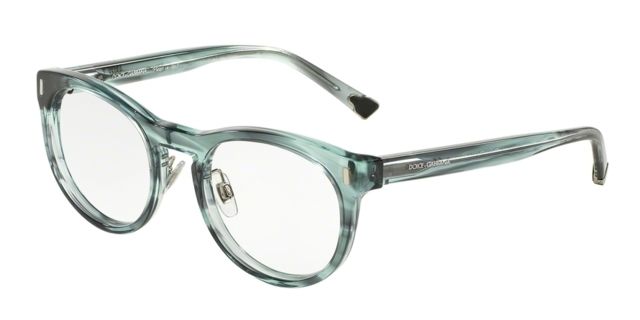 Dolce&Gabbana Dolce&Gabbana DG3240 Progressive Prescription Eyeglasses 3010-49 - Striped Petroleum Frame