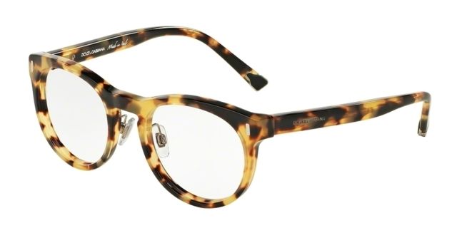 Dolce&Gabbana Dolce&Gabbana DG3240 Single Vision Prescription Eyeglasses 512-51 - Cube Havana Frame