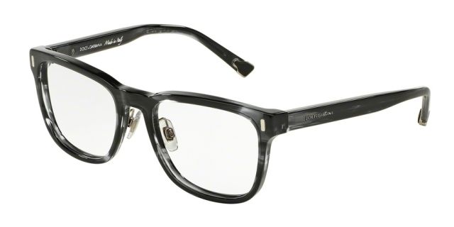 Dolce&Gabbana Dolce&Gabbana DG3241 Single Vision Prescription Eyeglasses 2924-52 - Striped Anthracite Frame