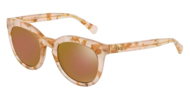 Dolce&Gabbana Dolce&Gabbana DG4249 Single Vision Prescription Sunglasses DG4249-2928F9-50 - Lens Diameter 50 mm, Frame Color Powder Marble