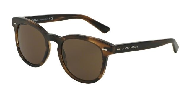 Dolce&Gabbana Dolce&Gabbana DG4254 Progressive Prescription Sunglasses DG4254-296473-51 - Lens Diameter 51 mm, Frame Color Striped Matte Tobacco