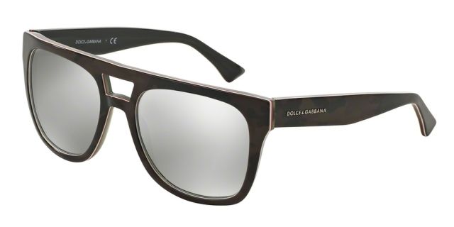 Dolce&Gabbana Dolce&Gabbana DG4255 Progressive Prescription Sunglasses DG4255-29526G-56 - Lens Diameter 56 mm, Frame Color Camo/fluo Red/brown