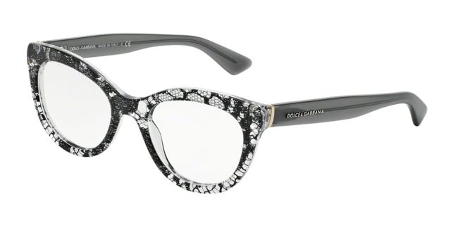 Dolce&Gabbana Dolce&Gabbana LACE DG3197 Bifocal Prescription Eyeglasses 2854-53 - Black Lace Frame
