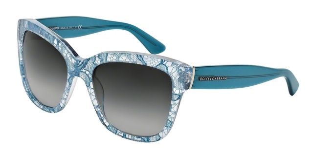 Dolce&Gabbana Dolce&Gabbana LACE DG4226 Bifocal Prescription Sunglasses DG4226-28538G-56 - Lens Diameter 56 mm, Frame Color Azure Lace
