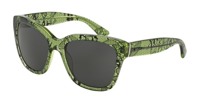 Dolce&Gabbana Dolce&Gabbana LACE DG4226 Progressive Prescription Sunglasses DG4226-297587-56 - Lens Diameter 56 mm, Frame Color Chantilly Lace/tr Green