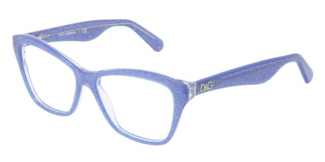 Dolce&Gabbana Dolce&Gabbana LIP GLOSS DG3167 Single Vision Prescription Eyeglasses 2741-52 - Glitter Blue Frame
