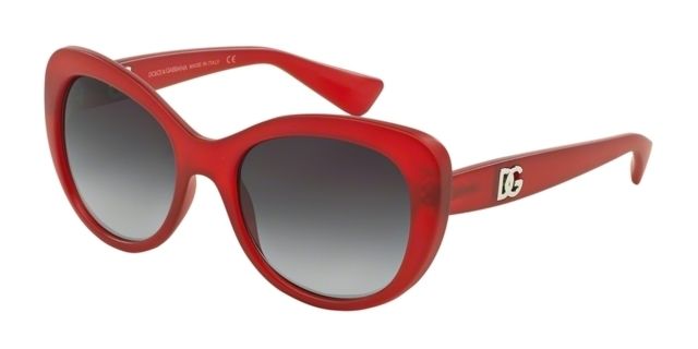 Dolce&Gabbana Dolce&Gabbana LOGO EXECUTION DG6090 Single Vision Prescription Sunglasses DG6090-28698G-54 - Lens Diameter 54 mm, Frame Color Matte Pal Red