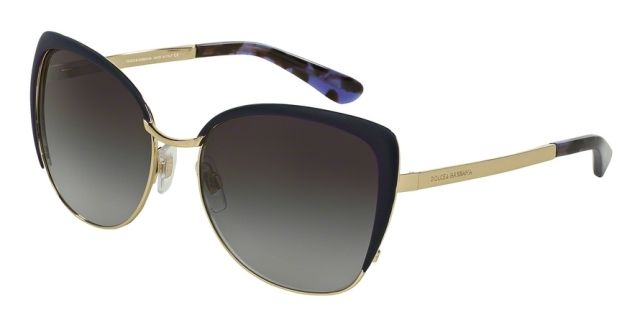 Dolce&Gabbana Dolce&Gabbana SICILIAN TASTE DG2143 Progressive Prescription Sunglasses DG2143-12538G-57 - Lens Diameter 57 mm, Frame Color Pale Gold/Violet