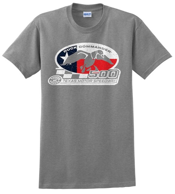 Duck Commander Duck Commander DS500TFL07 Texas Flag T-Shirt Short Sleeve Gray Large Cotton 10Pk