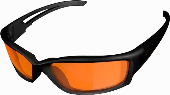 Edge Eyewear Edge Eyewear Blade Runner Safety Glasses - XL Size, Black Frame, Tiger's Eye Lens SBR-XL610