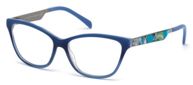 Emilio Pucci Emilio Pucci EP5012 Single Vision Prescription Eyeglasses - Blue Frame, 54 mm Lens Diameter EP501254092
