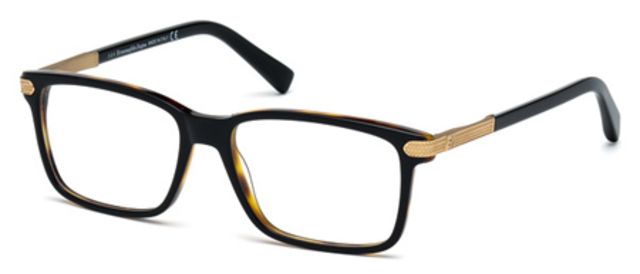 Ermenegildo Zegna Ermenegildo Zegna EZ5009 Progressive Prescription Eyeglasses - Black Frame, 55 mm Lens Diameter EZ500955005