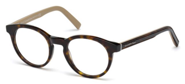 Ermenegildo Zegna Ermenegildo Zegna EZ5024 Single Vision Prescription Eyeglasses - Havana Frame, 47 mm Lens Diameter EZ502447056