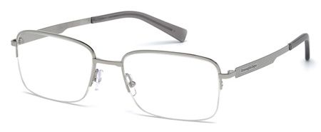 Ermenegildo Zegna Ermenegildo Zegna EZ5025 Progressive Prescription Eyeglasses - Matte Light Ruthenium Frame, 57 mm Lens Diameter EZ502557015