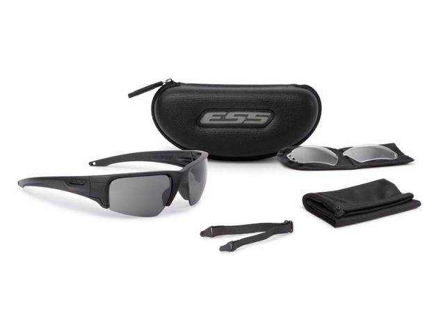ESS ESS Crowbar Subdued Logo Sunglasses Kit, Black Frame, Small-to-Medium EE9019-01