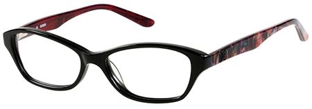 Guess Guess GU2417 Progressive Prescription Eyeglasses - Shiny Black Frame, 49 mm Lens Diameter GU241749001