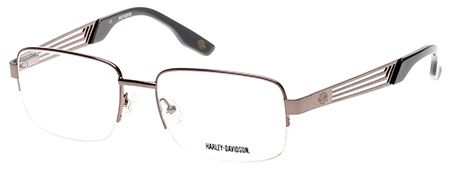 Harley Davidson Eyewear Harley Davidson Eyewear HD0724 Progressive Prescription Eyeglasses - Shiny Gun Metal Frame, 55 mm Lens Diameter HD072455008