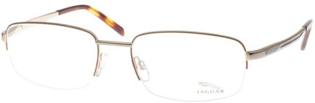 Jaguar Jaguar Eyeglasses 39317 with Rx Prescription Lenses, Select Frame Color Gold-Ruthenium Frame