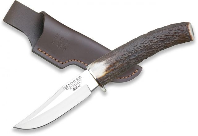Joker Knives Joker Knives De Monte Knife Stag Horn 3.29in. Blade, 8.38in. Length CC70USA