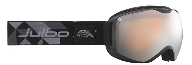 Julbo JULBO Quantum Ski Goggles,Black/Grey,Cat 3 Lenses w/Multilayer Fire Flash, Large 73712145