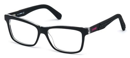 Just Cavalli Just Cavalli JC0642 Single Vision Prescription Eyeglasses - Shiny Black Frame, 53 mm Lens Diameter JC064253001