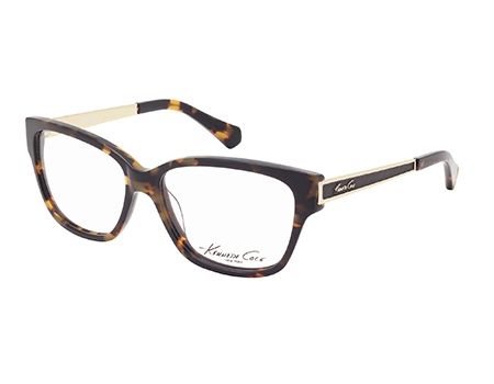 Kenneth Cole Kenneth Cole KC0218 Progressive Prescription Eyeglasses - Dark Havana Frame, 52 mm Lens Diameter KC021852052