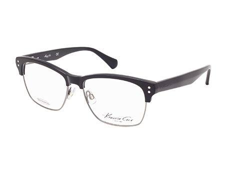 Kenneth Cole Kenneth Cole KC0221 Progressive Prescription Eyeglasses - Shiny Black Frame, 52 mm Lens Diameter KC022152001