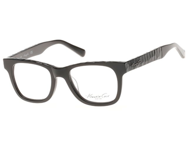 Kenneth Cole Kenneth Cole KC0222 Single Vision Prescription Eyeglasses - Shiny Black Frame, 51 mm Lens Diameter KC022251001