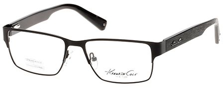 Kenneth Cole Kenneth Cole KC0234 Single Vision Prescription Eyeglasses - Matte Black Frame, 53 mm Lens Diameter KC023453002