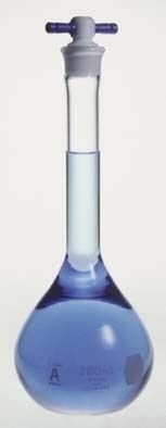 Kimble/Kontes Kimble/Kontes KIMAX Volumetric Flasks with Color-Coded PTFE [ST] Stopper, Class A, Kimble Chase 28014F 500, Pack of 6