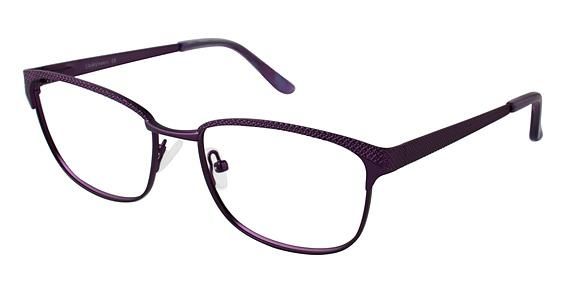 LAmy LAmy Julienne Single Vision Prescription Eyeglasses - Frame MATTE EGGPLANT, Size 53/16mm LYJULIENNE03