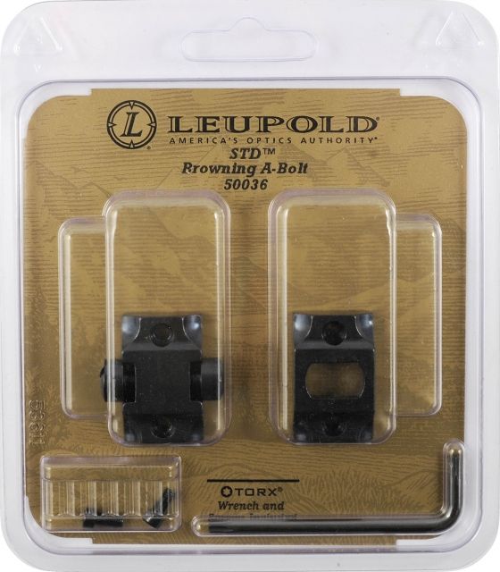Leupold Leupold Standard 2 Piece Mount Base, Browning Micro Medium, Gloss Black