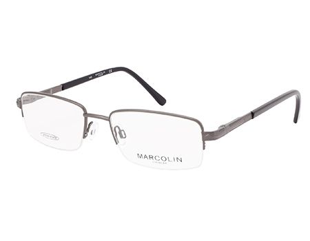 Marcolin Marcolin MA6814 Bifocal Prescription Eyeglasses - Shiny Gun Metal Frame, 54 mm Lens Diameter MA681454008