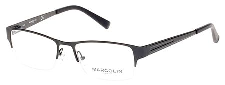 Marcolin Marcolin MA6818 Progressive Prescription Eyeglasses - Matte Blue Frame, 52 mm Lens Diameter MA681852091