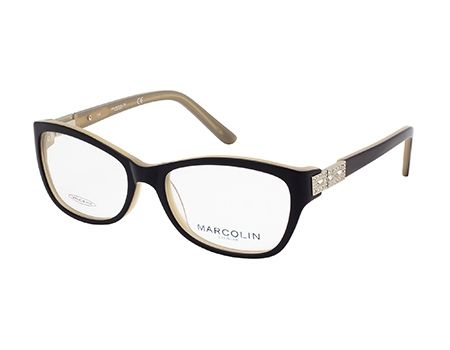 Marcolin Marcolin MA7319 Progressive Prescription Eyeglasses - Black Frame, 53 mm Lens Diameter MA731953005