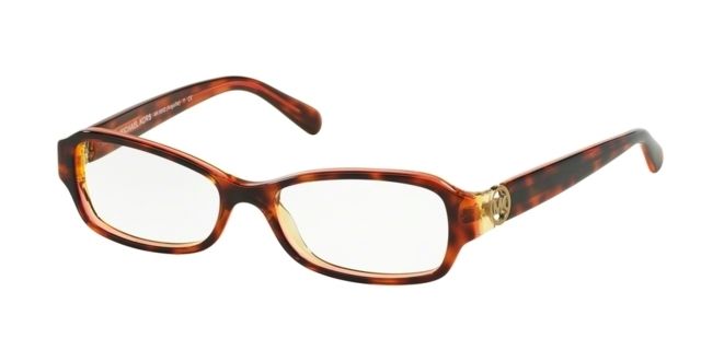 Michael Kors Michael Kors ANGUILLA MK8002 Single Vision Prescription Eyeglasses 3004-50 - Tortoise/Pink/Yellow Frame