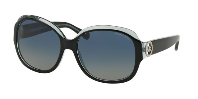 Michael Kors Michael Kors KAUAI MK6004 Single Vision Prescription Sunglasses MK6004-30011H-59 - Lens Diameter 59 mm, Frame Color Black/Blue