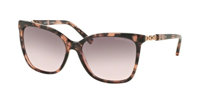 Michael Kors Michael Kors MK 6029 MK6029 Single Vision Prescription Sunglasses MK6029-31085M-56 - Lens Diameter 56 mm, Frame Color Pink Tortoise/rose Gold