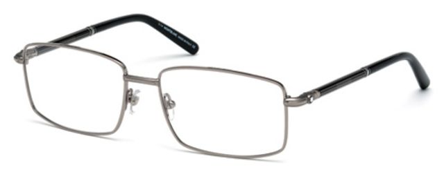 Mont Blanc Mont Blanc MB0531 Progressive Prescription Eyeglasses - Shiny Light Ruthenium Frame, 56 mm Lens Diameter MB053156014