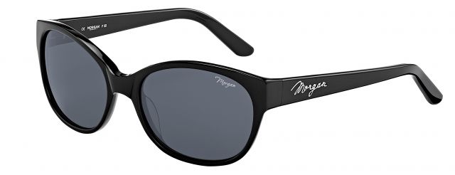 Morgan Morgan 207159 Single Vision Prescription Sunglasses, Black Frame, Black Lens-207159-8840SV