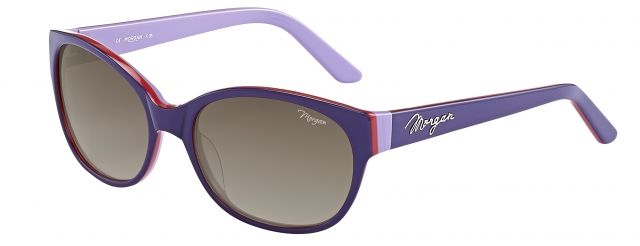 Morgan Morgan 207159 Single Vision Prescription Sunglasses, Purple Frame, Brown Lens-207159-6742SV