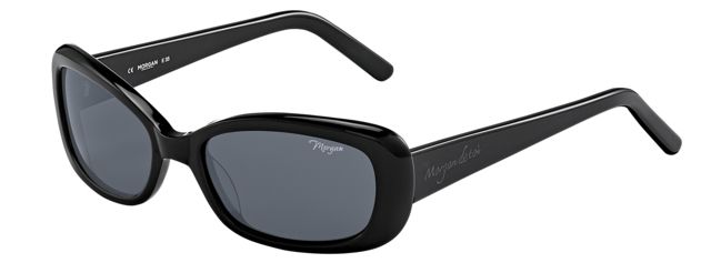 Morgan Morgan 207166 Single Vision Prescription Sunglasses, Black Frame, Grey Lens-207166-8840SV