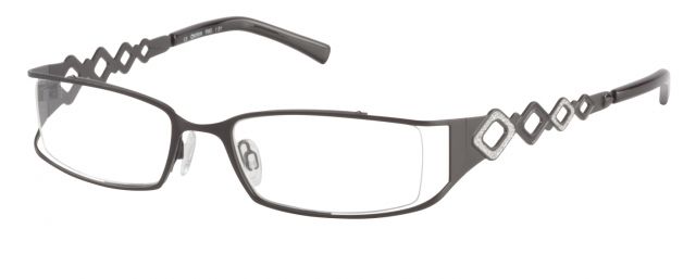 Morgan Morgan 203087 Bifocal Prescription Eyeglasses - Gunmetal/White Frame and Clear Lens 203087-323BI