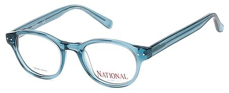 National National NA0347 Single Vision Prescription Eyeglasses - Light Blue Frame, 47 mm Lens Diameter NA034747086