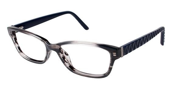 Nicole Miller Nicole Miller Chelsea Single Vision Prescription Eyeglasses - Frame BROWN HORN, Size 52/14mm NMCHELSEA01