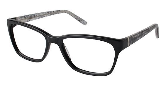 Nicole Miller Nicole Miller Frankfort Progressive Prescription Eyeglasses - Frame BLACK/FEATHER, Size 53/16mm NMFRANKFORT01