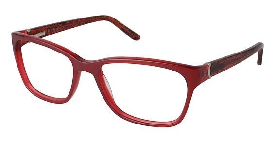 Nicole Miller Nicole Miller Frankfort Single Vision Prescription Eyeglasses - Frame GARNET/FEATHER, Size 53/16mm NMFRANKFORT03