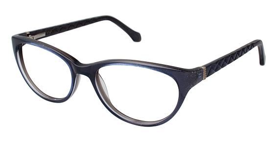 Nicole Miller Nicole Miller Gansevoort Progressive Prescription Eyeglasses - Frame NAVY BLUE, Size 51/16mm NMGANSEVOORT03