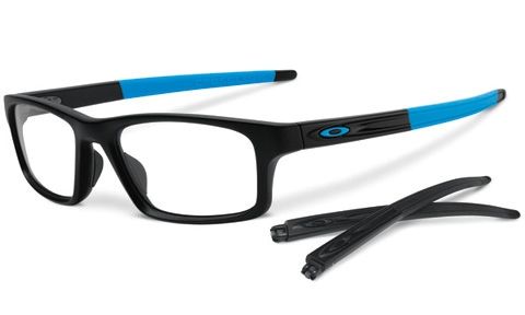 Oakley Oakley Crosslink Pitch Bifocal Prescription Eyeglasses, Satin Black/Blue Frame, OX8037-0154BI