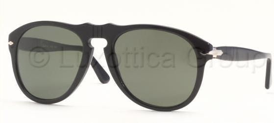 Persol Persol PO0649 Single Vision Prescription Sunglasses PO0649-95-31-5420 - Lens Diameter: 54 mm, Frame Color: Black